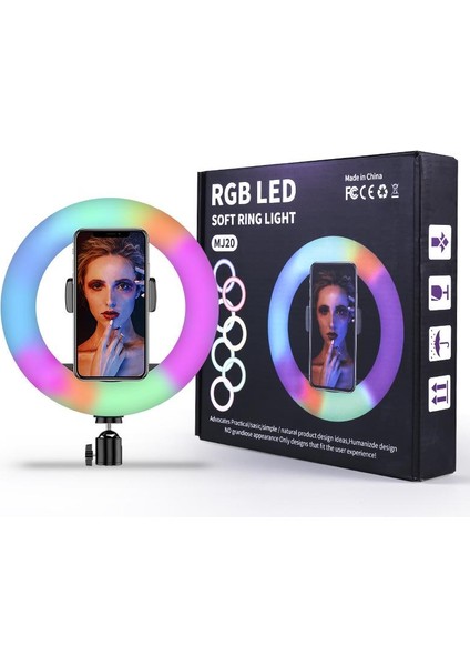 LED Soft Ring Light LED Işık Halka Işık LED Youtuber Makyaj Rgb 30 cm