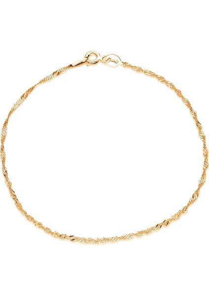 Gümüş Singapur Hayalet Zincir Bileklik (1 Mm)
