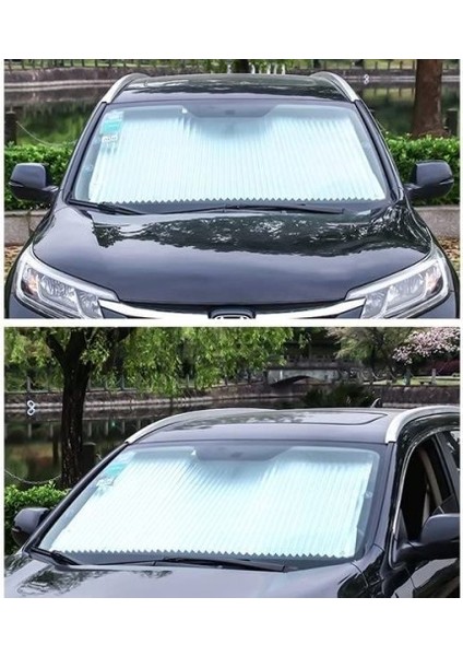 Otomatik Makaralı Oto Ön Cam Güneşlik