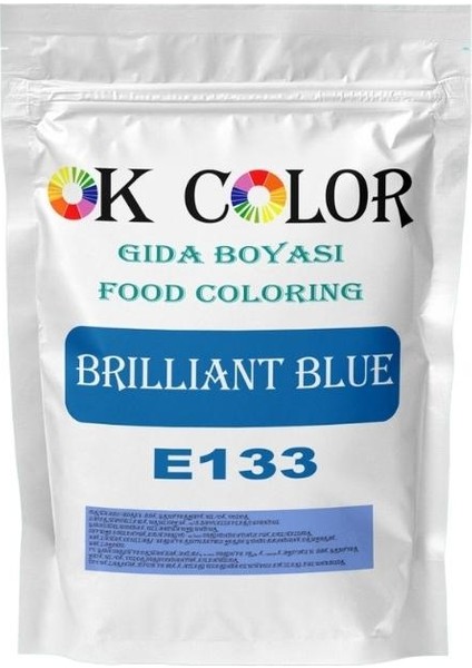 Brilliant Blue E133 Mavi Toz Gıda Boyası 10 gr