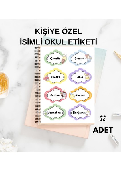 Kişiye Özel Isimli Okul Etiketi