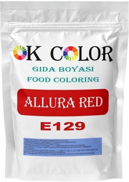 Allura Red E129 Bayrak Kırmızı Toz Gıda Boyası 50 gr