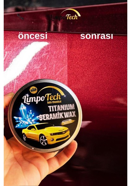 Limpo Tech Tıtanıum Seramik Wax 150 ml /seramik Katkılı Hızlı ve Pratik Cila 500ML Waxcila