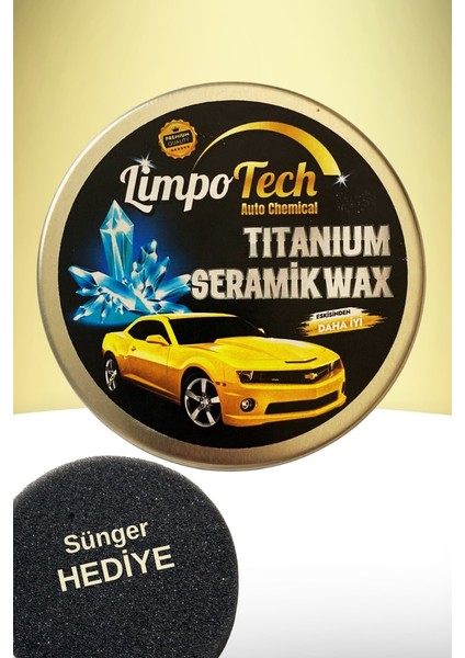 Limpo Tech Limpotech Tıtanıum Seramik Wax 150ML Krem Cila Boya Koruma Sünger