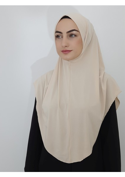 Namaz Örtüsü Hazır Büyük Esarp Malezya Modeli Khimar Tek Parca Hac ve Umre Icin Uygundur Ten Renk