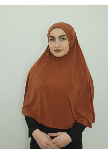 Tek Parca Pratik Büyük Hazır Esarp Hijap Tarcın Renk Namaz Örtüsü