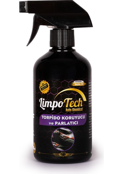 Limpo Tech Çok Amaçlı Temizleyici Oto Bakım Temizlik Seti Lastik Tampon ve Torpido Parlatıcı 3 Lü Set