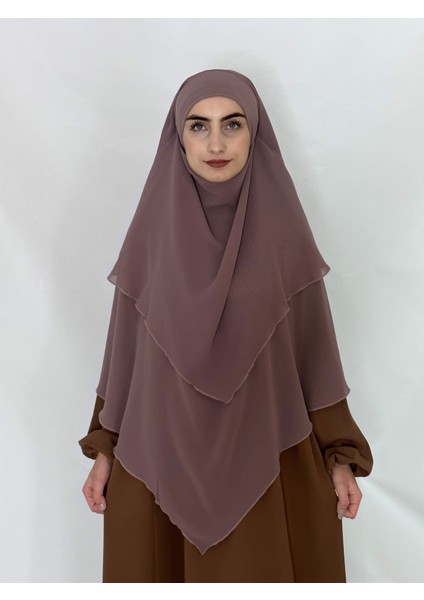 3katlı Multı Sifon Sufle Khimar Peceli Hazır Büyük Esarp Vizon