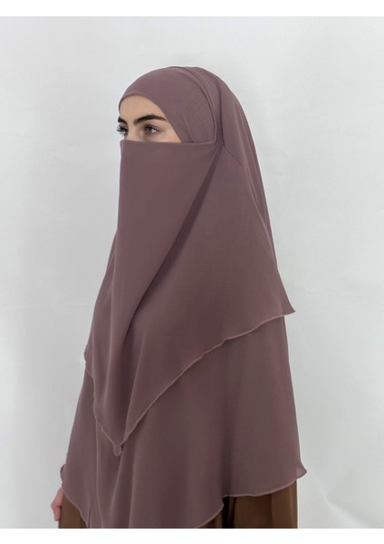 3katlı Multı Sifon Sufle Khimar Peceli Hazır Büyük Esarp Vizon