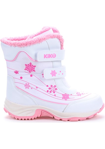 Kartanesi Cırtlı Kız Çocuk Kar Bot Soğuk Suya Dayanıklı Beyaz - Pembe fırsatları