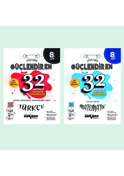 8.Sınıf Güçlendiren 32 Haftalık Kazanım Denemesi Türkçe + Matematik + Fen Bilimleri ve Günay Bumerang 32 Haftalık Deneme Türkçe + Matematik + Fen Bilimleri