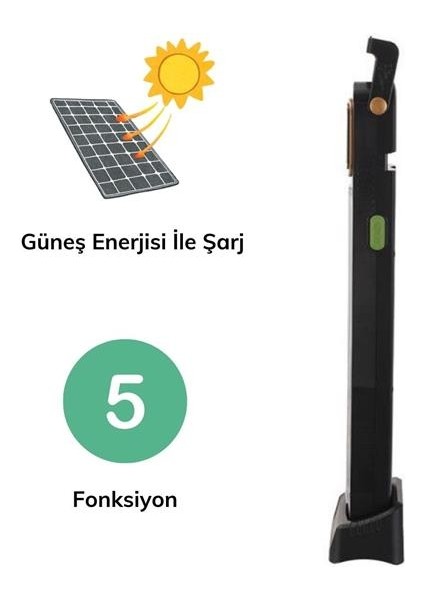 Go İthalat 5 Fonksiyonlu Güneş Enerjisi İle Şarj Olabilen 48 Ledli Işıldak, Aydınlatma PR-3838 (4130)