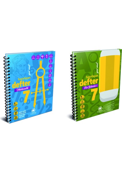 Çanya Yayınları 7. Sınıf Hazırlayan Defter Matematik + Fen Bilimleri