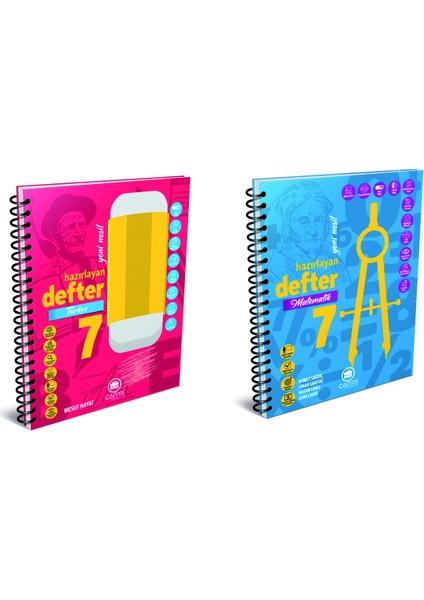 Çanya Yayınları 7. Sınıf Hazırlayan Defter Türkçe + Matematik