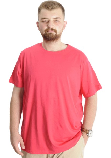 Büyük Beden Erkek T-Shirt Basic 20031 Mercan fiyatları