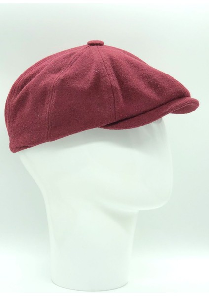 Kışlık Kaşe Yünlü Bej Balıksırtı Desenli 8 Parçalı Irish Stili Peaky Blinders Kasket Şapka fiyatları