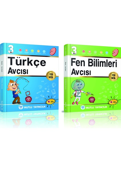 3. Sınıf Avcı Serisi Türkçe ve Fen Bilimleri Avcısı Seti Mutlu Yayınları