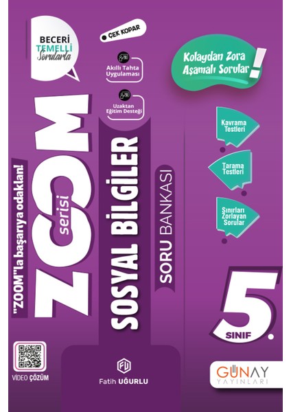 Günay Yayınları Gün&Ay Yayınları 5. Sınıf Zoom Türkçe Matematik Fen Bilimleri Sosyal Bilgiler Soru Bankası Seti