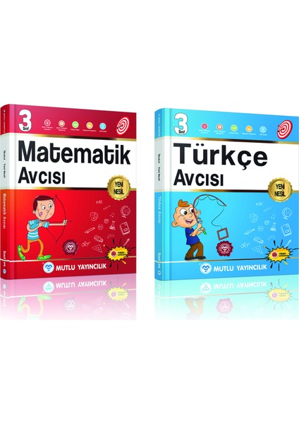 3. Sınıf Avcı Serisi Türkçe ve Matematik Avcısı Seti Mutlu Yayınları