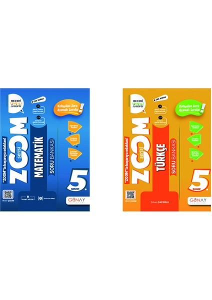 Gün&Ay Yayınları 5. Sınıf Zoom Türkçe ve Matematik Soru Bankası Seti