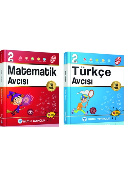 2. Sınıf Avcı Serisi Türkçe ve Matematik Avcısı Seti Mutlu Yayınları