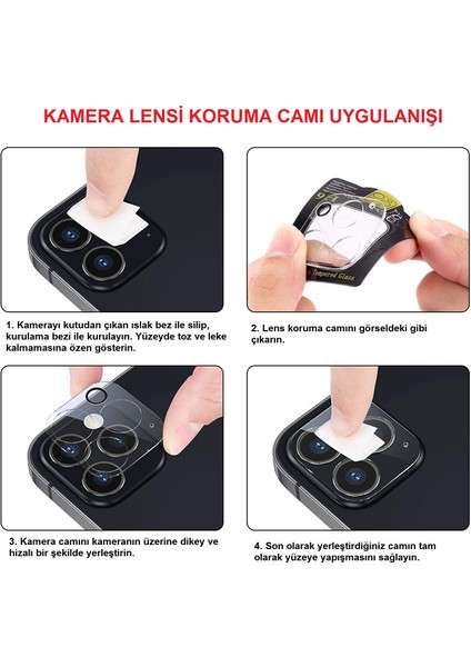 iPhone 11 Pro 9H Temperli Kamera Lens Koruma Camı (2 Adet)