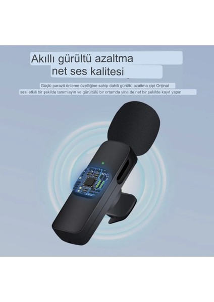 Type-C 2 Adet Wireless Yaka Mikrofonu