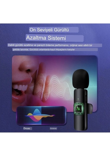 Type-C 2 Adet Wireless Yaka Mikrofonu fırsatları