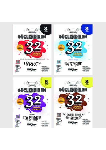 8.Sınıf Güçlendiren Kazanım Denemesi + Okyanus 8.Sınıf Classmate Soru Bankası Türkçe + Matematik + Fen Bilimleri + Inkılap Tarihi Seti