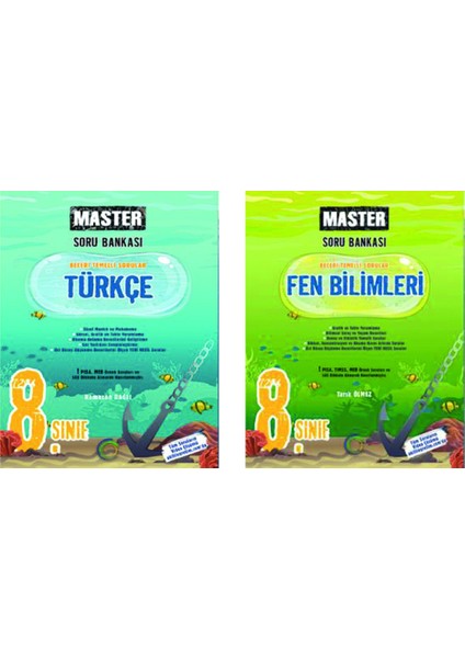 8.Sınıf Güçlendiren Kazanım Denemesi + Okyanus 8.Sınıf Master Soru Bankası Türkçe + Fen Bilimleri Seti modelleri