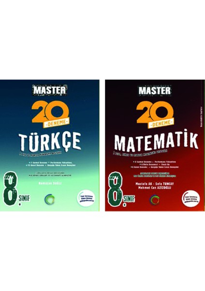 8.Sınıf Güçlendiren Kazanım Denemesi + Okyanus 8.Sınıf Master Denemesi Türkçe + Matematik