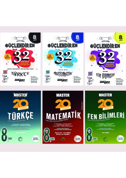8.Sınıf Güçlendiren Kazanım Denemesi + Okyanus 8.Sınıf Master Denemesi Türkçe + Matematik + Fen Bilimleri