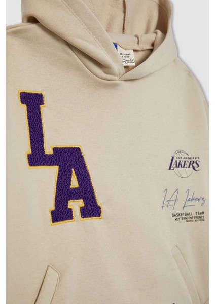 Erkek Çocuk NBA Los Angeles Lakers Oversize Fit Kapüşonlu Sweatshirt A5530A823WN fiyatları