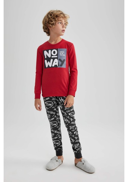 Erkek Çocuk Baskılı Uzun Kollu Pijama Takımı A6726A823AU modelleri