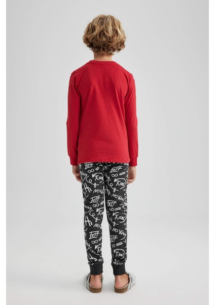 Erkek Çocuk Baskılı Uzun Kollu Pijama Takımı A6726A823AU fırsatları