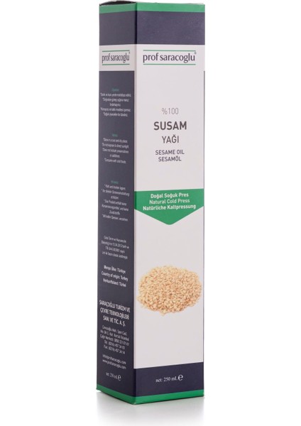 Soğuk Sıkım Susam Yağı 250 ml