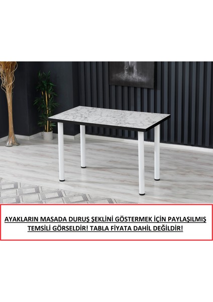 4 Adet- Metal Boru Ayak- Masa Ayağı-72,5 cm Ayarlanabilir