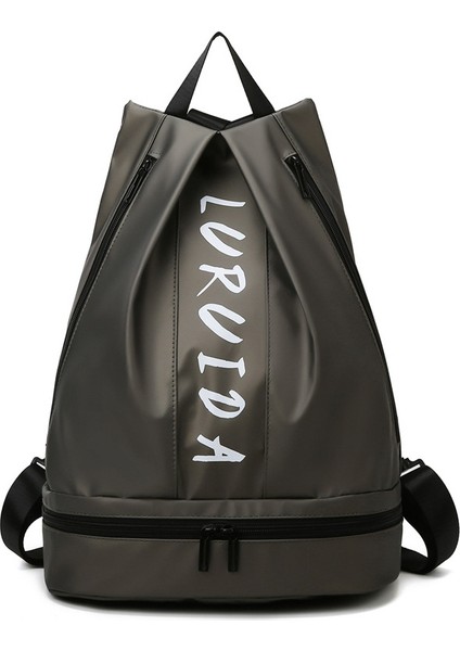 Yüzme Çantası Erkekler ve Kadınlar Kuru ve Islak Ayırma Büyük Kapasiteli Eğitim Spor Fitness Çantası Yoga Sırt Çantası Taşınabilir Saklama Çantası (Yurt Dışından)