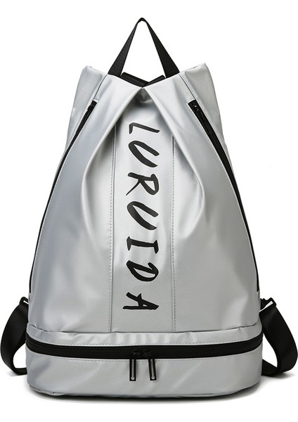 Yüzme Çantası Erkekler ve Kadınlar Kuru ve Islak Ayırma Büyük Kapasiteli Eğitim Spor Fitness Çantası Yoga Sırt Çantası Taşınabilir Saklama Çantası (Yurt Dışından)