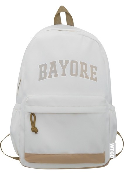 Düz Renk Mektup Sırt Çantası (Yurt Dışından)