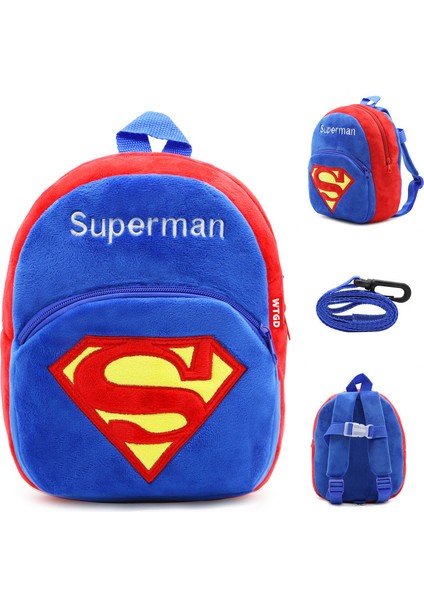 Anaokulu Çocukları Süper Kahraman Süpermen Sırt Çantası (Yurt Dışından)