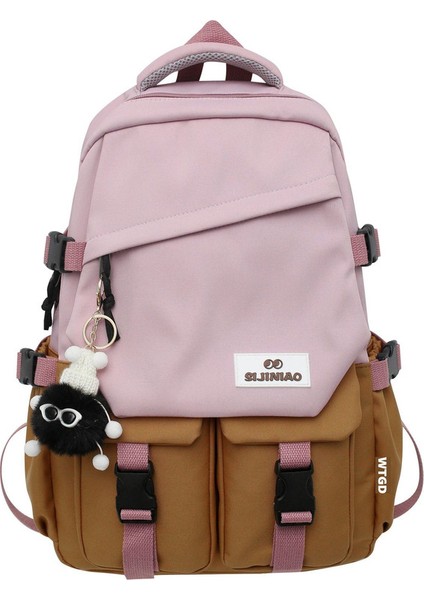 Renk Kontrastı Sırt Çantası (Yurt Dışından)