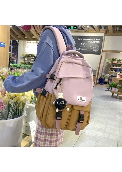 Renk Kontrastı Sırt Çantası (Yurt Dışından) modelleri