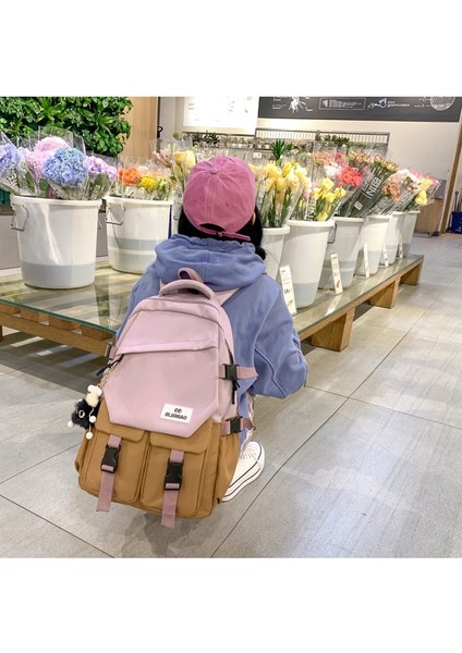 Renk Kontrastı Sırt Çantası (Yurt Dışından) indirimleri