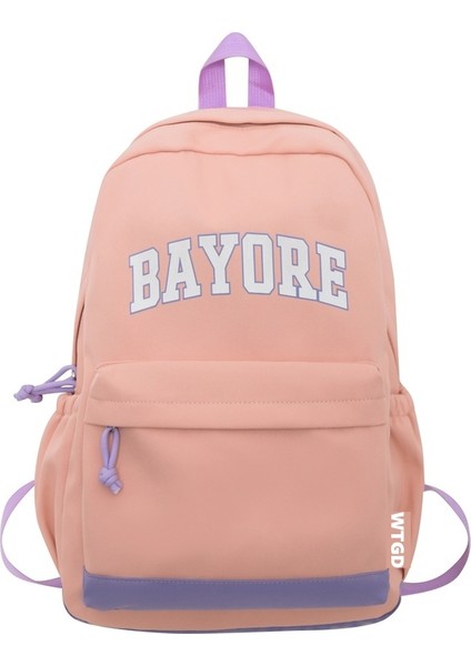 Düz Renk Mektup Sırt Çantası (Yurt Dışından)