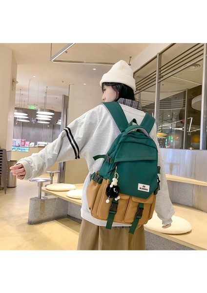 Renk Kontrastı Sırt Çantası (Yurt Dışından) modelleri