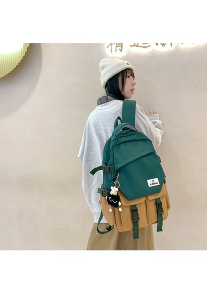 Renk Kontrastı Sırt Çantası (Yurt Dışından) indirimleri