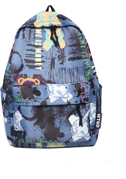Büyük Kapasiteli Grafiti Okul Çantası (Yurt Dışından)