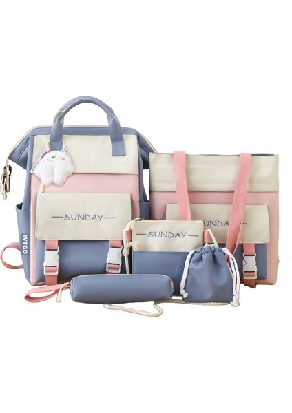 5 Parçalı Büyük Kapasiteli Sırt Çantası (Yurt Dışından)