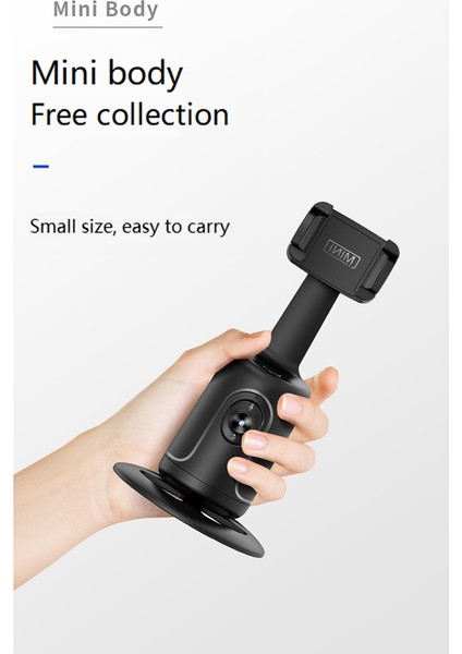 Uzaktan Kumandalı Otomatik Yüz Izleme Tripod, 360° Dönüş Otomatik Takip Telefon Tutucu, Uygulama Yok, Vlog, Akış, Video (Pembe) (Yurt Dışından)